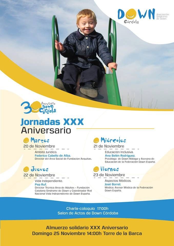 Con motivo del 30 aniversario de la Asociación Down Córdoba, este año se ha realizado un calendario solidario 2019 muy emotivo y divertido con la participación de miembros de la Policía Nacional de Córdoba y chicos y chicas con síndrome de Down y del cual esperamos se vendan muchos ejemplares pues tienen fines benéficos. Por lo anterior y por aportar nuestro granito de arena, socios de Arcángel Azul han participado en dicho calendario y hemos hecho una pequeña aportación económica a la Fila Cero del almuerzo solidario que se celebró el domingo, día 25 de noviembre.
Arcángel Azul siempre está y estará con las personas más necesitadas y en pos de la igualdad y plena inclusión de las mismas.