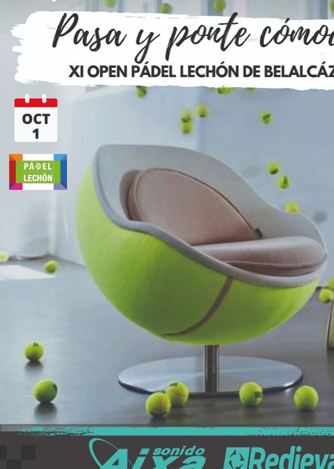 Arcángel Azul, también patrocina el deporte y el ocio. Otro año más, el Open Padel Lechón de Belalcázar.